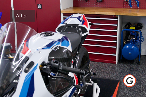 A passionate motorcycle enthusiast gets his dream garage