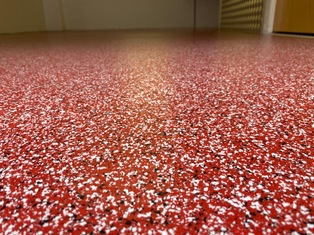 Red Blend Resin Floor Colour