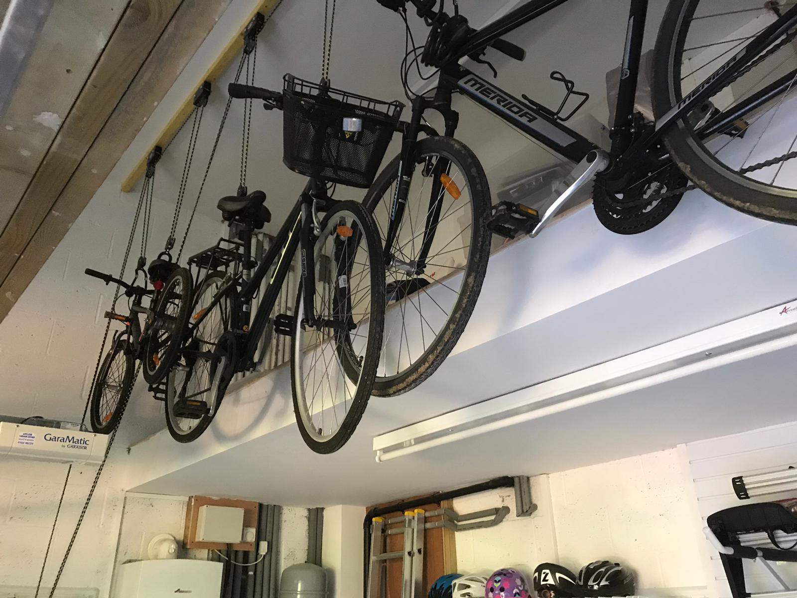 Ceiling storage for your bikes