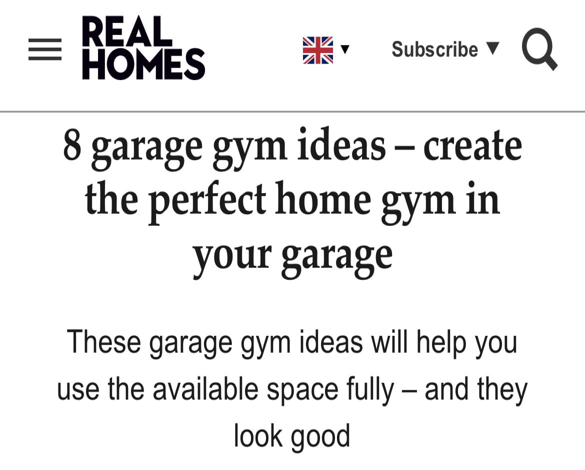 Real Homes Article on Home Gym Solutions