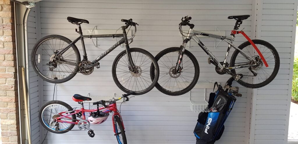 Bike storage made easy garageflex horizontal bike rack