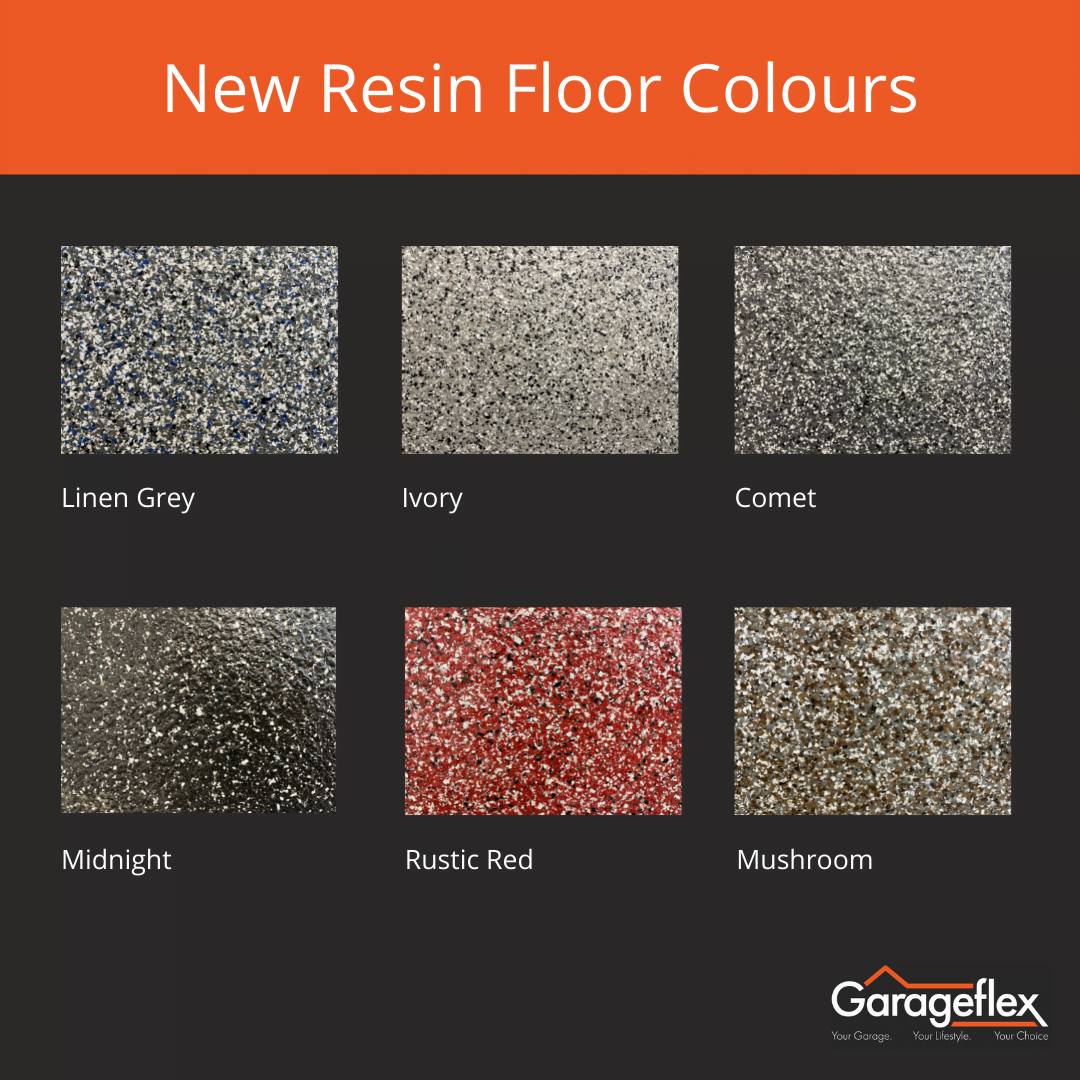 Garageflex Resin Floor Colour Chart